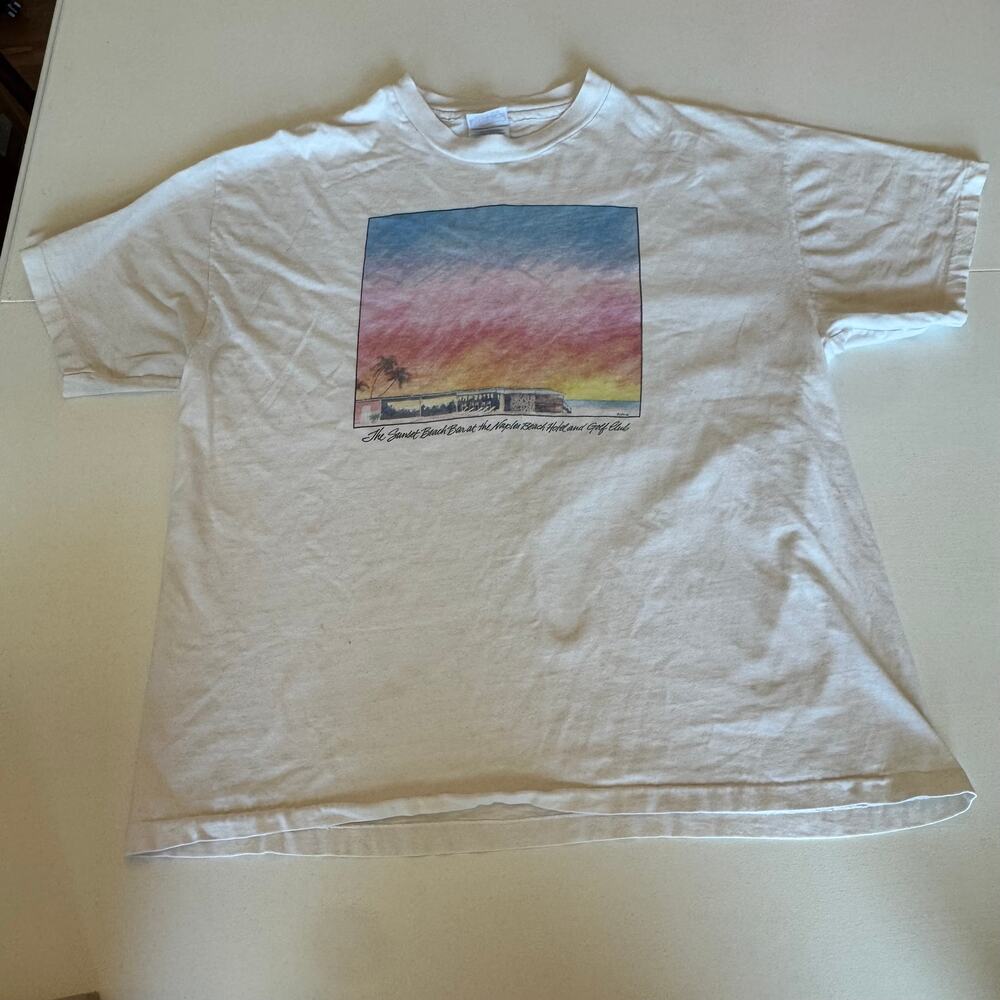 Vintage 90s Naples Beach Hotel & Golf Club Tee XL Hanes Beefy-T Single Stitch